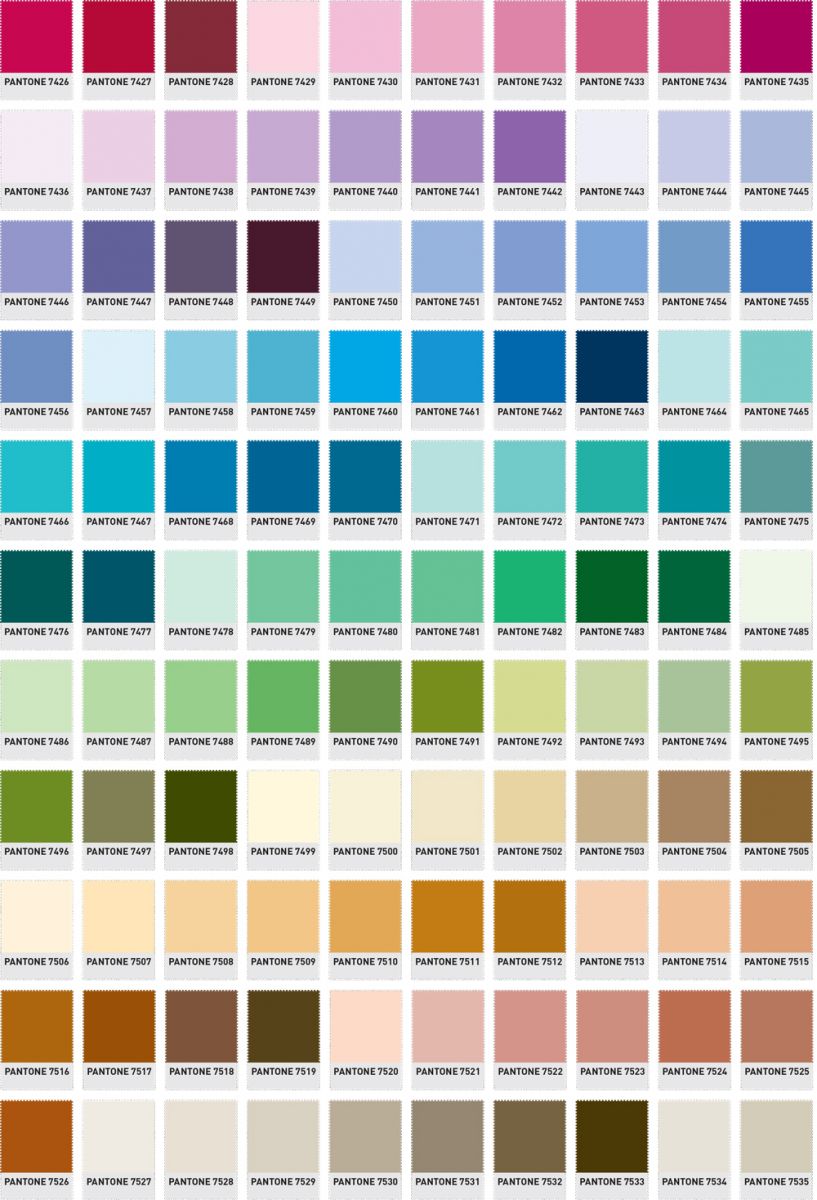 Pantone Colour Chart 10