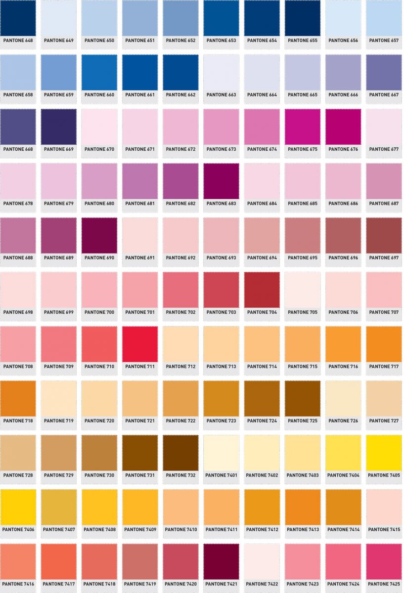 Pantone Colour Chart 9