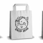 Printed flat handle bags