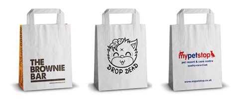 Printed flat handle bags