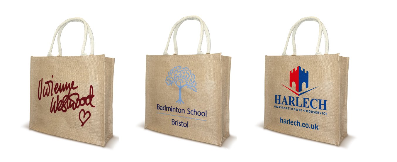 Printed jute bags