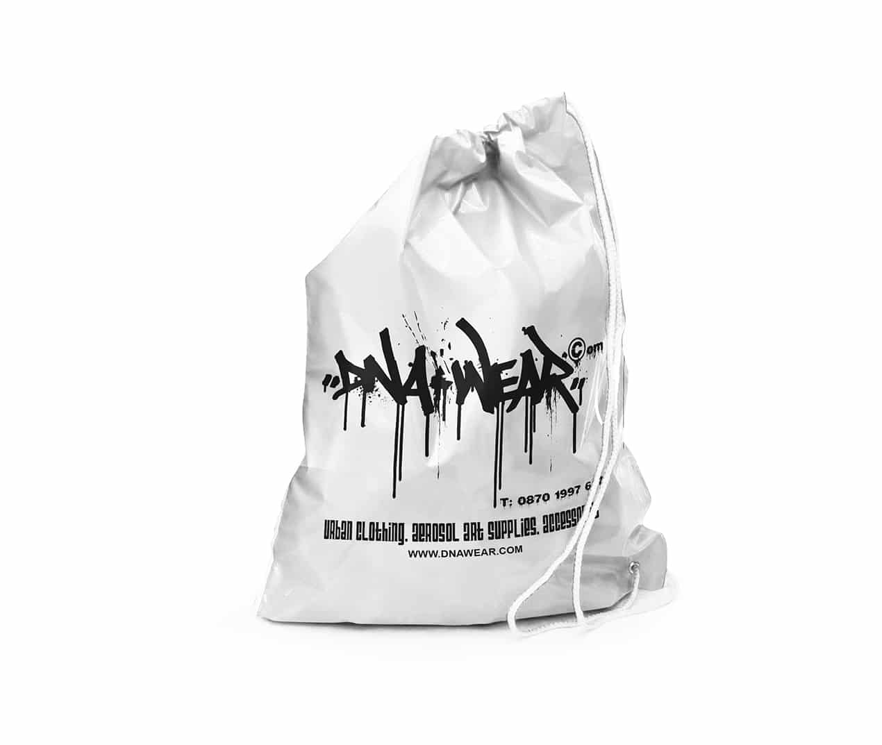 printed plastic duffle bags