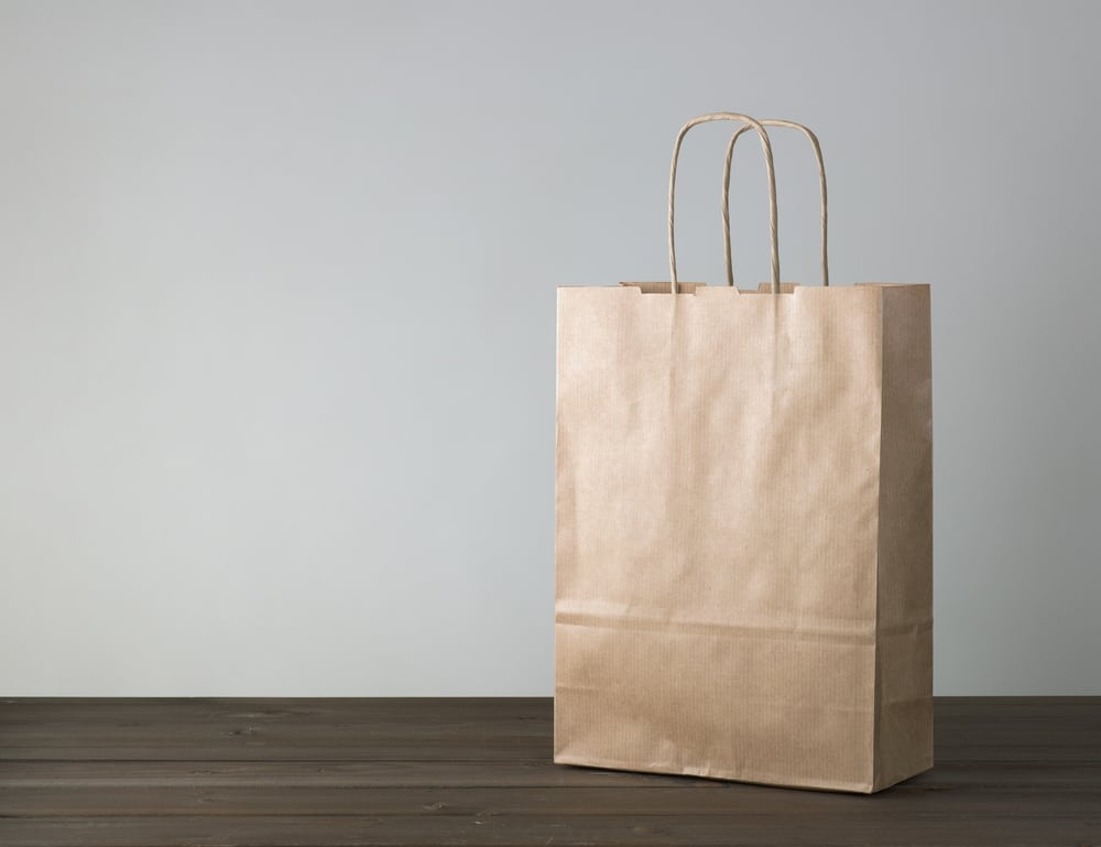 brown kraft paper bag