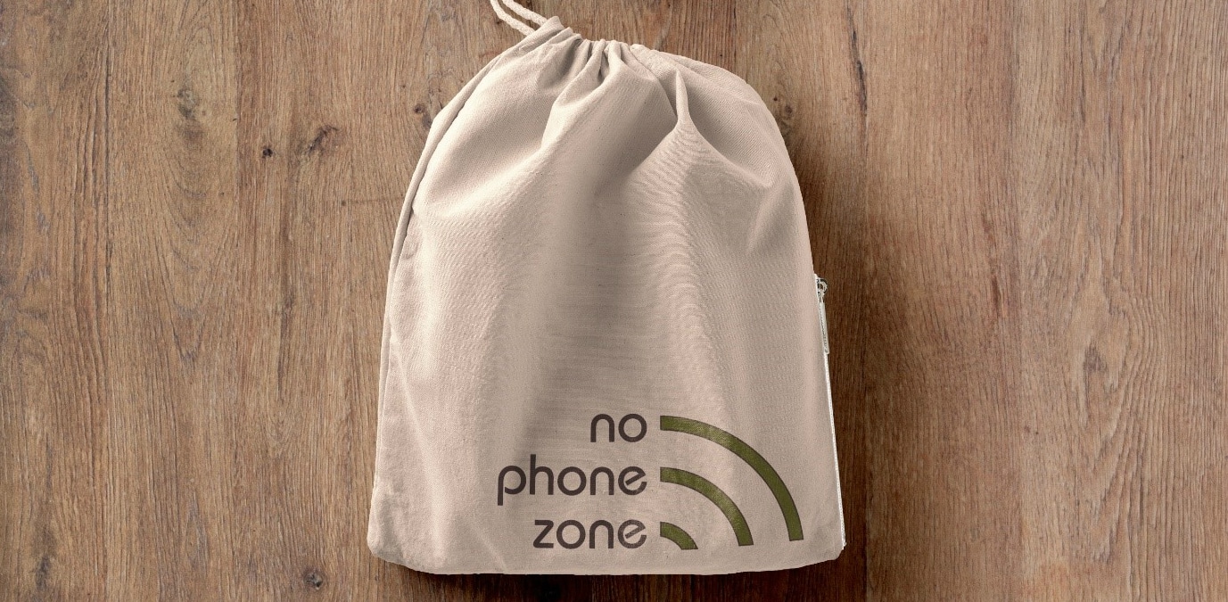 No Phone Zone Fabric Carrier Bag