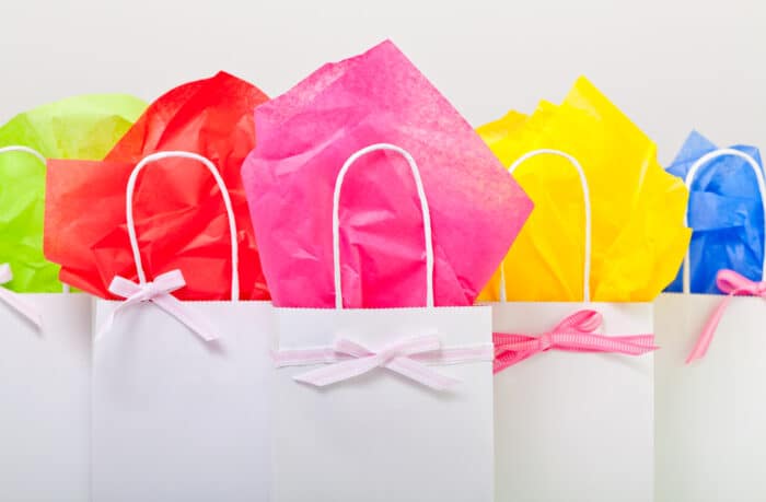 printed gift bags
