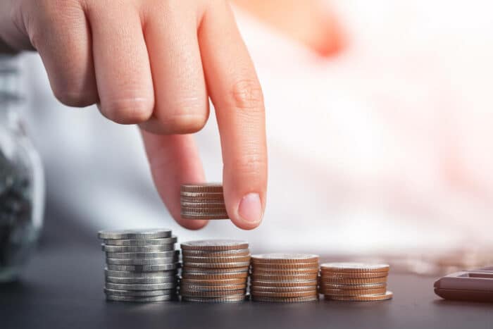 stacking coins