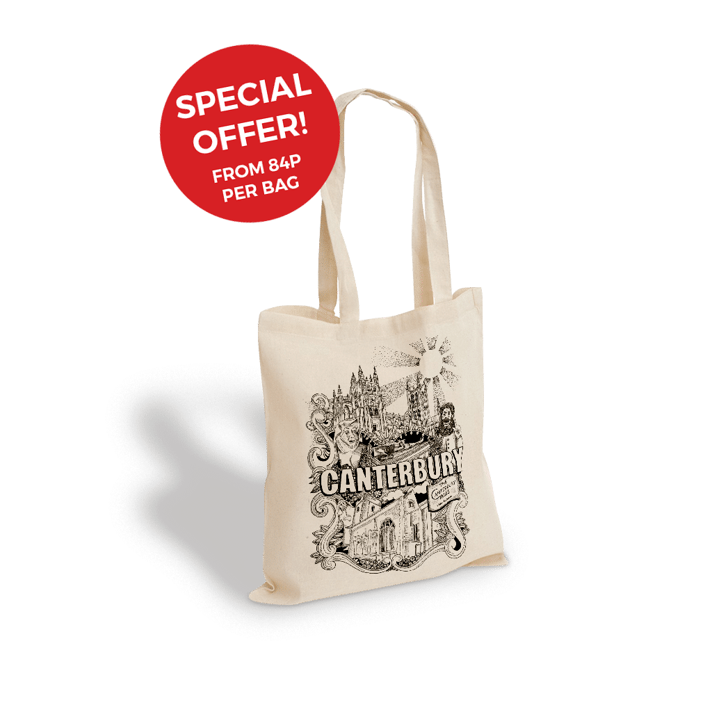 Printed Cotton Bags From 84p Per Bag, 48 Hour Delivery Available!
