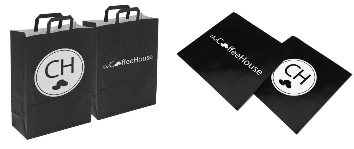 printed coffee shop bags