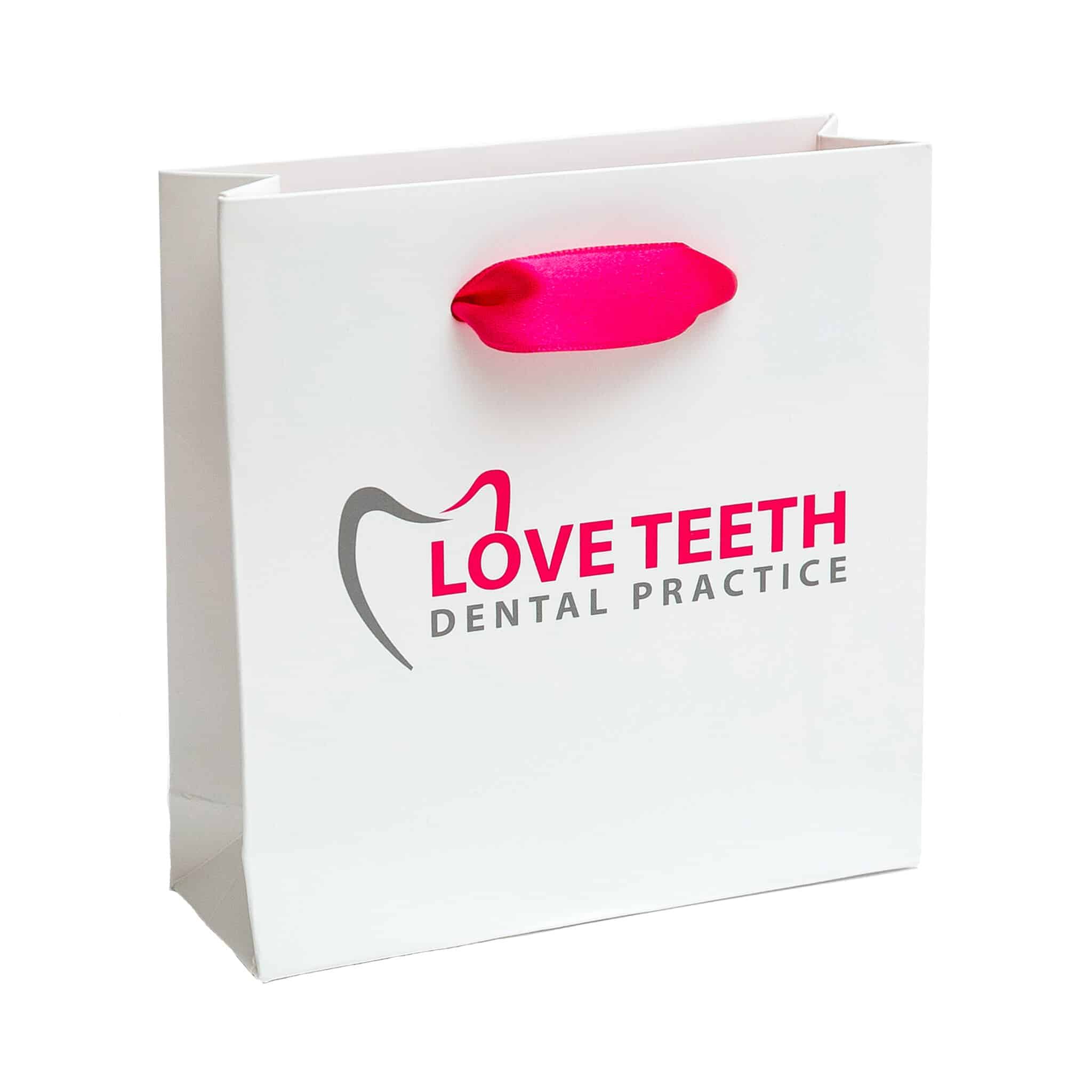 Laminated Love Teeth Printed Bag