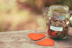 Charity Pot With Love Hearts