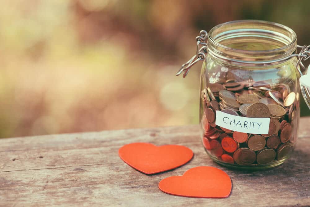 Charity Pot With Love Hearts