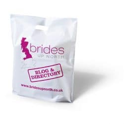 Brides up north white punched handle bag