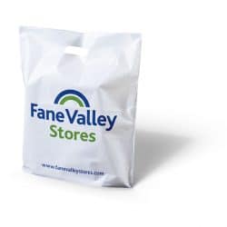 Fane valley stores white punched handle bag