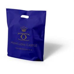 Highclere castle purple punched handle bag