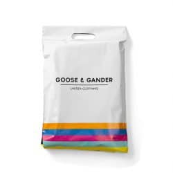 Goose and gander white mail bag