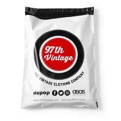 97th vintage white mail bag