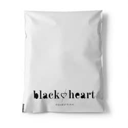 Black heart white mail bag