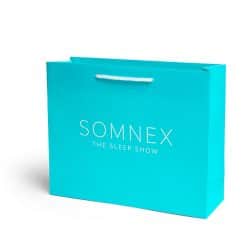 Somnex blue paper bag