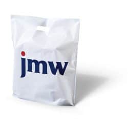 JMW white punched handle bag