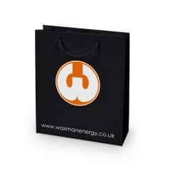 Wax man energy black paper bag