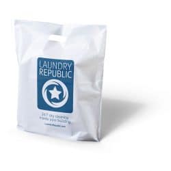 Laundry republic white punched handle bag