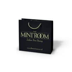 Mint room black paper bag