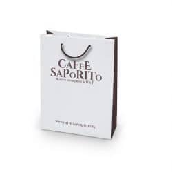 Caffe saporito white paper bag