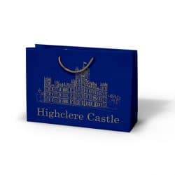 Highclere castle blue paper bag