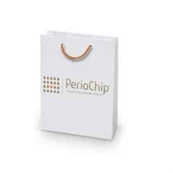 Periochip white paper bag