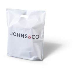 Johns and Co white punched handle bag