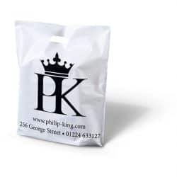 Philip King white punched handle bag