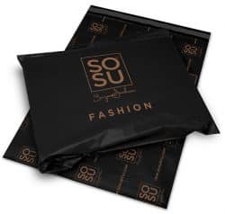 SOSU black and bronze mail bag
