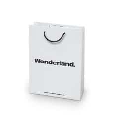 Wonderland laminated white paper bag