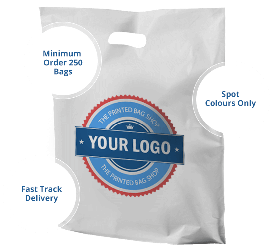 Punched Handle Carrier Bag Design Layout