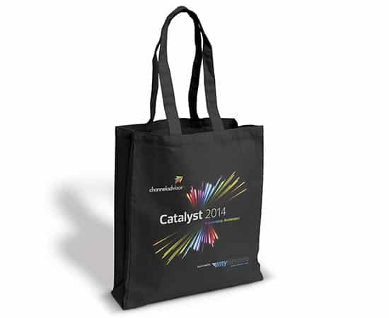 Black Printed Canvas Bags