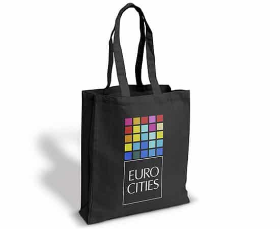Black Printed Canvas Bags