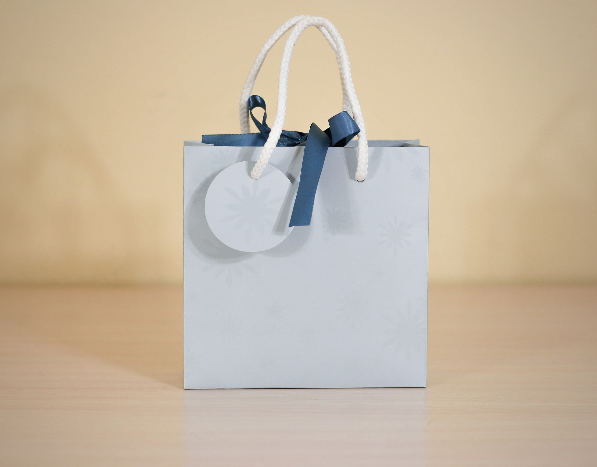 gift bag with tag