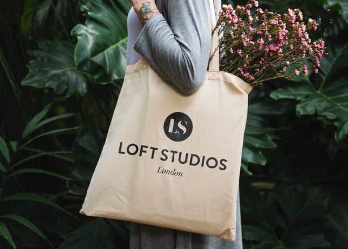 loft studios cotton bag
